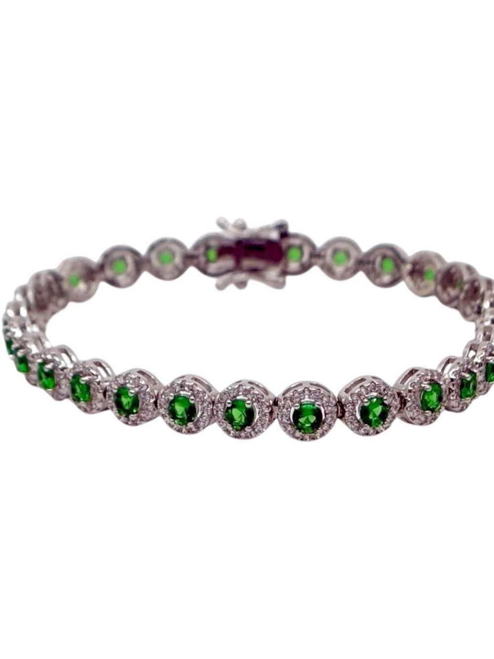 Silver Tone cubic zirconia tennis bracelet - GM3022